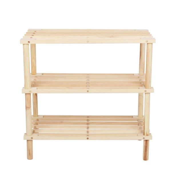 3 Tier Wooden Shoe Rack 4 3 Tier Wooden Shoe Rack - Image 2