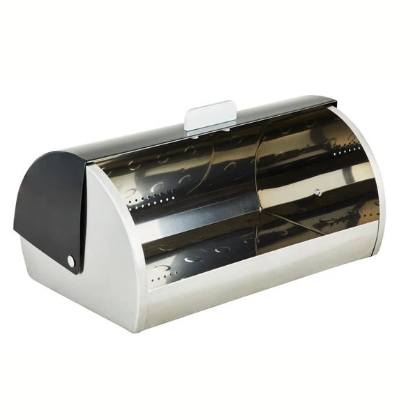 Black Roll Bread Bin 4 Black Roll Bread Bin - Image 2