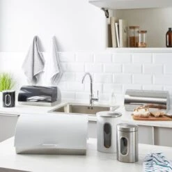 Black Roll Bread Bin 7 Black Roll Bread Bin -Dunelm 1000163325 alt02