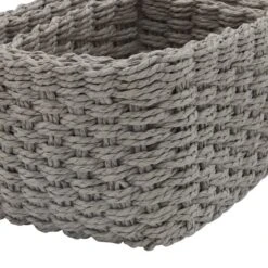 Set Of 3 Paper Rope Grey Storage Baskets 11 Set Of 3 Paper Rope Grey Storage Baskets -Dunelm 1000182508 alt04