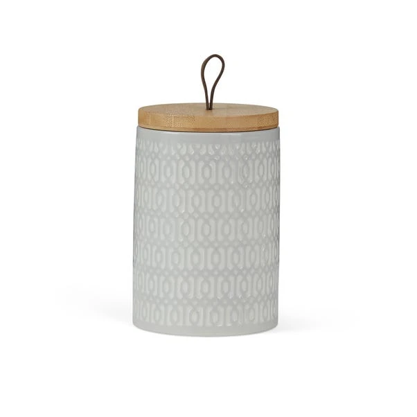 Taupe Geometric Kitchen Canister 3 Taupe Geometric Kitchen Canister