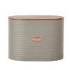 Metal Grey And Copper Bread Bin 1 Metal Grey And Copper Bread Bin -Dunelm 30647665