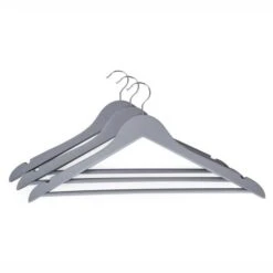 Pack Of 3 Wooden Hangers -Dunelm 30671174