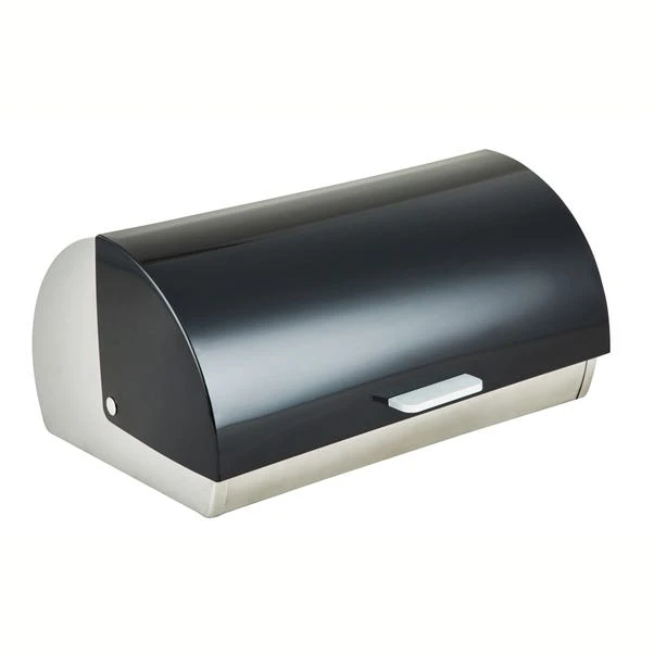 Black Roll Bread Bin 3 Black Roll Bread Bin