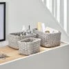 Set Of 3 Paper Rope Grey Storage Baskets 1 Set Of 3 Paper Rope Grey Storage Baskets -Dunelm 30716673