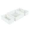 Set Of 4 White Nylon Drawer Organisers