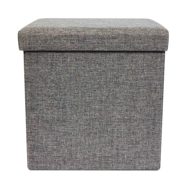 Faux Linen Cube Ottoman 22 Faux Linen Cube Ottoman - Image 20