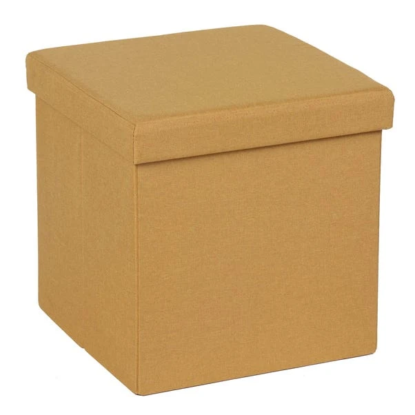 Faux Linen Cube Ottoman 16 Faux Linen Cube Ottoman - Image 14