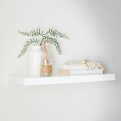 White Floating Shelf 14 White Floating Shelf -Dunelm 30733543