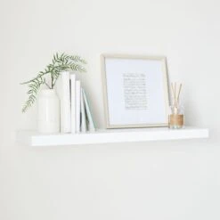 White Floating Shelf 11 White Floating Shelf -Dunelm 30733547