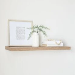 Oak Floating Shelf 10 Oak Floating Shelf -Dunelm 30733548