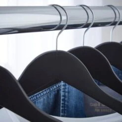 Pack Of 10 Wooden Hangers 15 Pack Of 10 Wooden Hangers -Dunelm 30735717 alt01