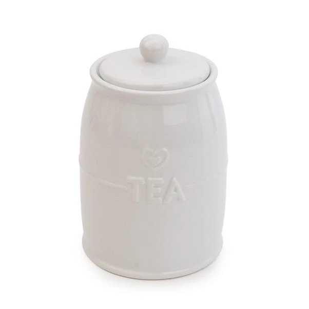 White Hearts Tea Canister 4 White Hearts Tea Canister - Image 2