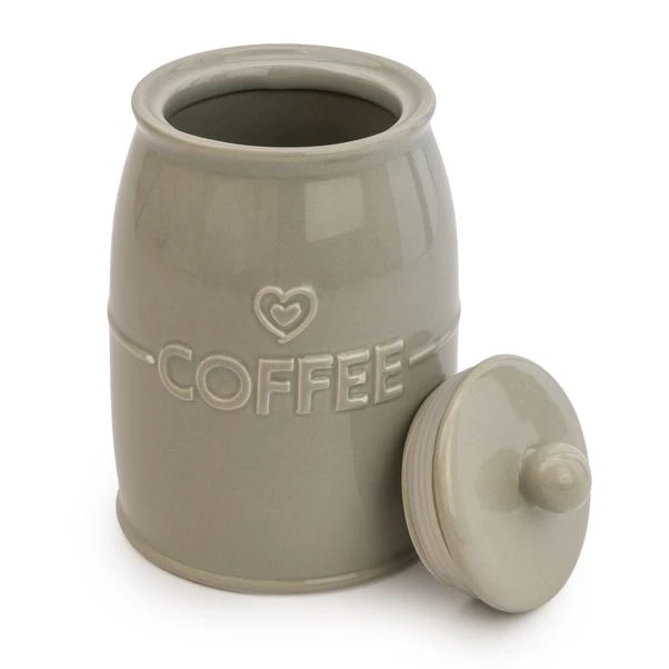 Grey Hearts Coffee Canister 5 Grey Hearts Coffee Canister - Image 3
