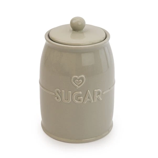 Grey Hearts Sugar Canister 4 Grey Hearts Sugar Canister - Image 2