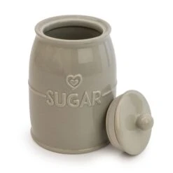 Grey Hearts Sugar Canister 7 Grey Hearts Sugar Canister -Dunelm 30737443 alt02