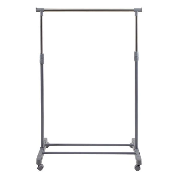 Silver Extendable Clothes Rail With Wheels 5 Silver Extendable Clothes Rail With Wheels - Image 3