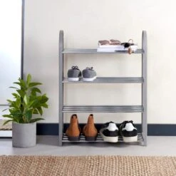 4 Tier Shoe Rack 14 4 Tier Shoe Rack -Dunelm 30738699