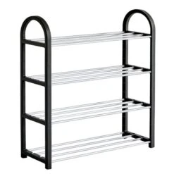 4 Tier Shoe Rack 12 4 Tier Shoe Rack -Dunelm 30739709 alt02