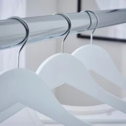 Pack Of 3 Wooden Hangers -Dunelm 30754083 alt01