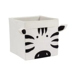 Zebra Felt Foldable Box 9 Zebra Felt Foldable Box -Dunelm 30754134 alt02