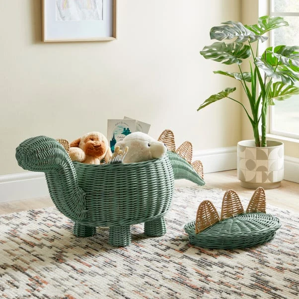 Dinosaur Rattan Storage Basket 3 Dinosaur Rattan Storage Basket