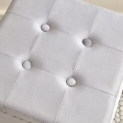 Velvet Cube Ottoman 39 Velvet Cube Ottoman -Dunelm 30769866 alt01