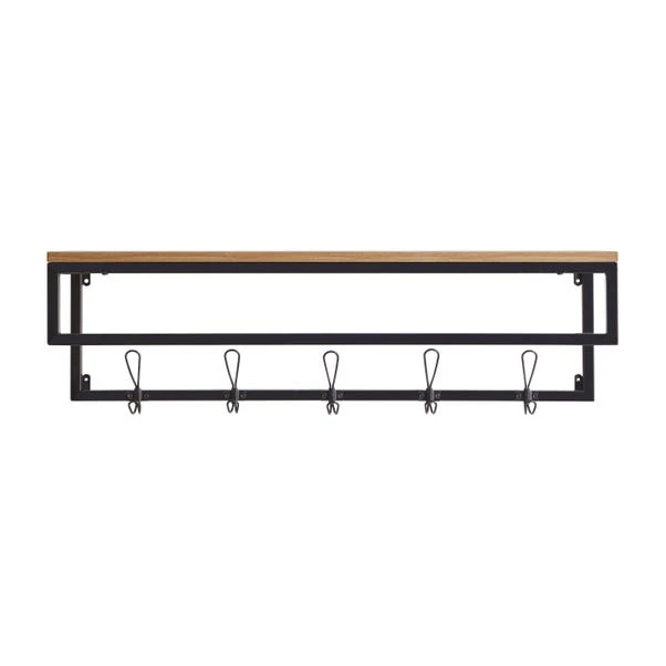 Fulton Wall Shelf With Hooks Pine 6 Fulton Wall Shelf With Hooks Pine - Image 4