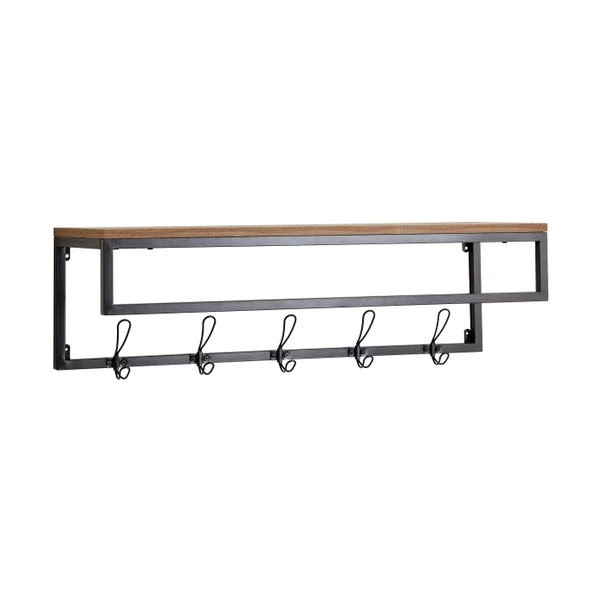 Fulton Wall Shelf With Hooks Pine 7 Fulton Wall Shelf With Hooks Pine - Image 5
