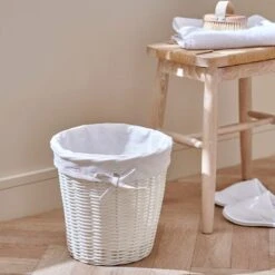 Recycled Plastic Wicker Waste Paper Bin -Dunelm 30781322