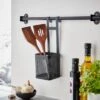 Matte Black Hanging Utensil Holder 1 Matte Black Hanging Utensil Holder -Dunelm 30795876