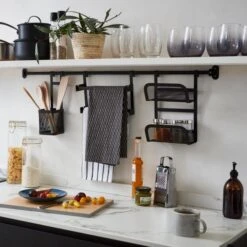 Matte Black Hanging Utensil Holder -Dunelm 30795876 alt07