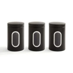 Set Of 3 Metal Kitchen Canisters 19 Set Of 3 Metal Kitchen Canisters -Dunelm 30796315 alt02