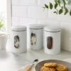 Set Of 3 Metal Kitchen Canisters 2 Set Of 3 Metal Kitchen Canisters -Dunelm 30796316