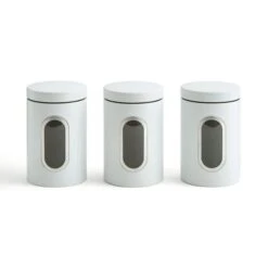 Set Of 3 Metal Kitchen Canisters 13 Set Of 3 Metal Kitchen Canisters -Dunelm 30796316 alt02