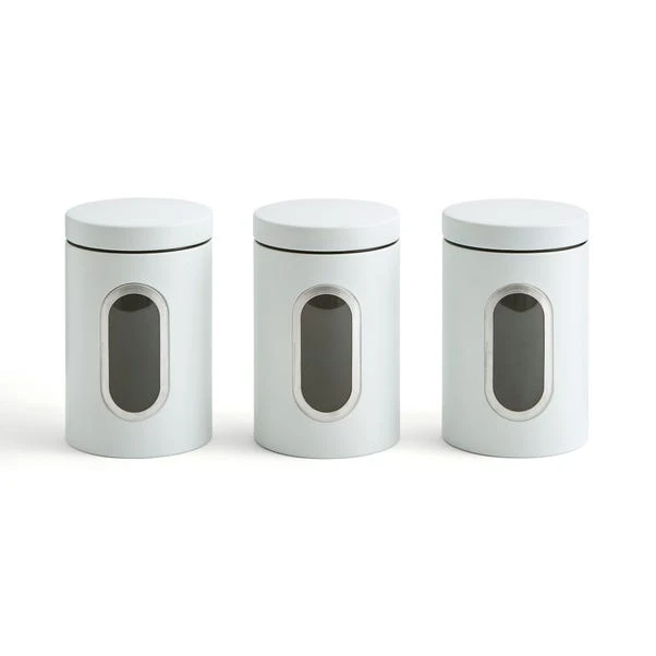 Set Of 3 Metal Kitchen Canisters 5 Set Of 3 Metal Kitchen Canisters - Image 3