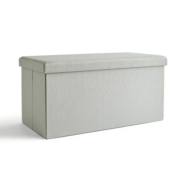 Faux Linen Rectangular Ottoman 20 Faux Linen Rectangular Ottoman - Image 18