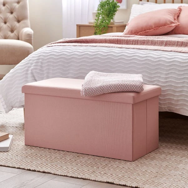 Faux Linen Rectangular Ottoman 15 Faux Linen Rectangular Ottoman - Image 13