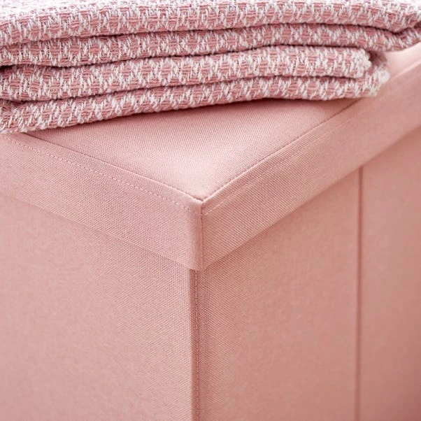 Faux Linen Rectangular Ottoman 17 Faux Linen Rectangular Ottoman - Image 15