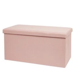 Faux Linen Rectangular Ottoman 37 Faux Linen Rectangular Ottoman -Dunelm 30801346 alt03