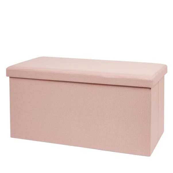 Faux Linen Rectangular Ottoman 18 Faux Linen Rectangular Ottoman - Image 16