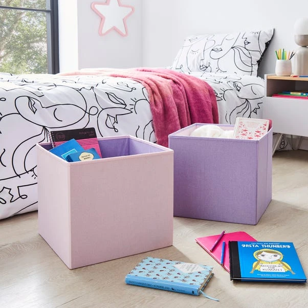 Set Of 2 Kids Foldable Cube Storage 9 Set Of 2 Kids Foldable Cube Storage - Image 7