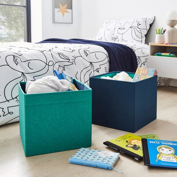 Set Of 2 Kids Foldable Cube Storage 3 Set Of 2 Kids Foldable Cube Storage