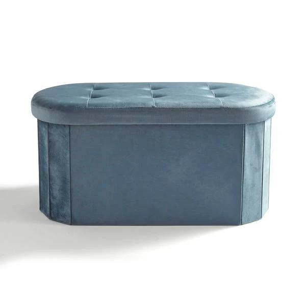 Velvet Lozenge Ottoman 10 Velvet Lozenge Ottoman - Image 8