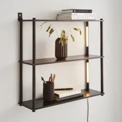 Cole Wall Unit With LED Lights Black