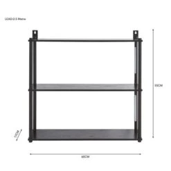 Cole Wall Unit With LED Lights Black 13 Cole Wall Unit With LED Lights Black -Dunelm 30802417 alt05