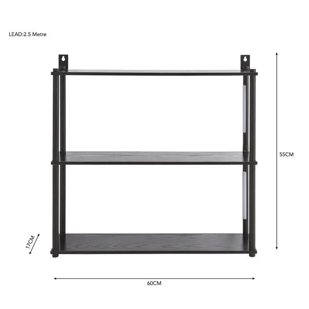 Cole Wall Unit With LED Lights Black 8 Cole Wall Unit With LED Lights Black - Image 6