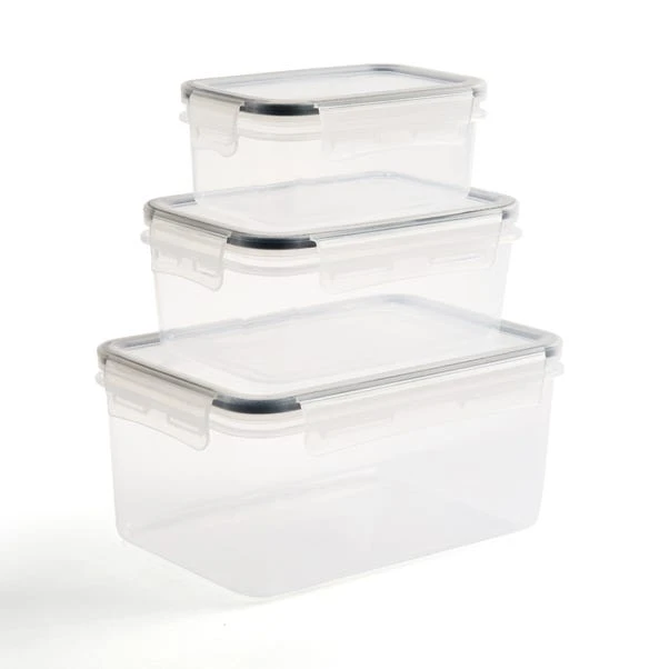 Set Of 3 Clip Lock Rectangle Containers 5 Set Of 3 Clip Lock Rectangle Containers - Image 3