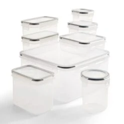 Set Of 8 Clip Lock Containers 7 Set Of 8 Clip Lock Containers -Dunelm 30817146 alt02