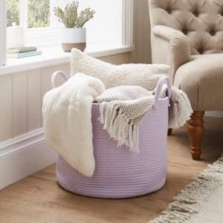 Large Fabric Rope Storage Basket 11 Large Fabric Rope Storage Basket -Dunelm 30834800